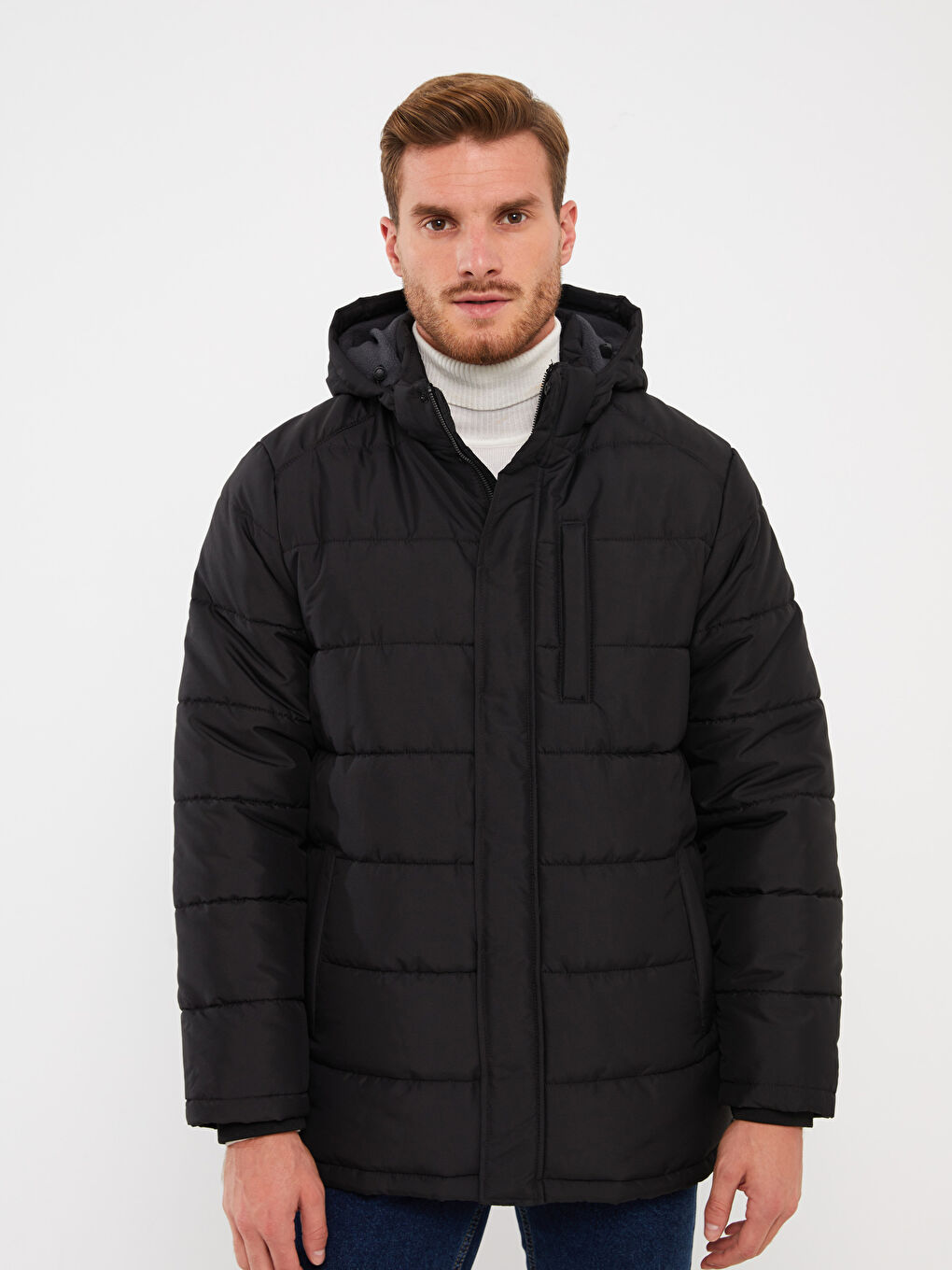 Standard Fit Hooded Men's Coat