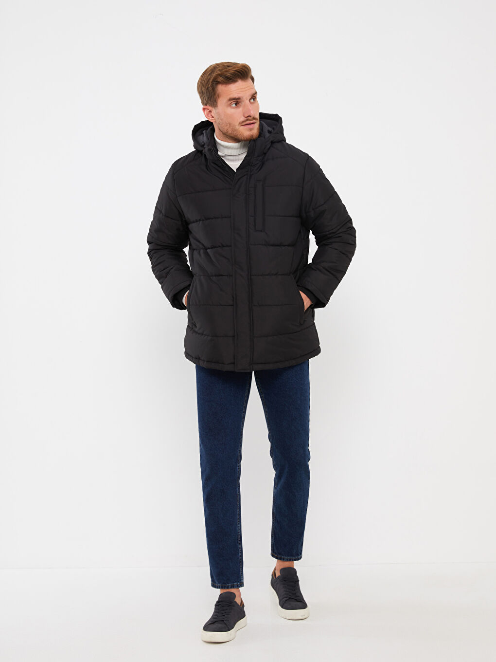 Standard Fit Hooded Men's Coat-2