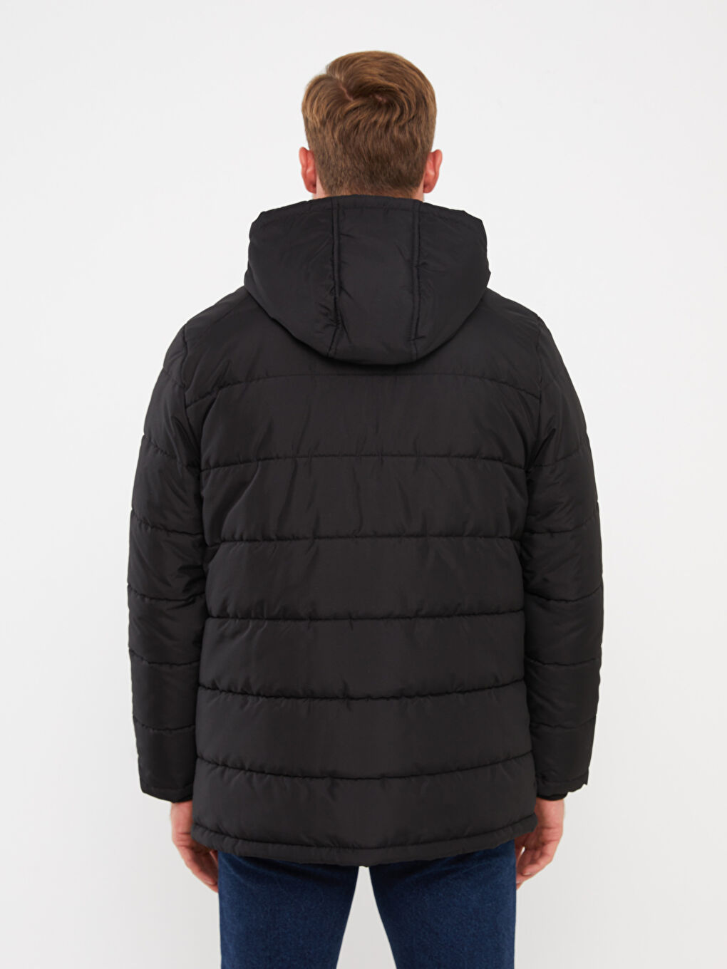 Standard Fit Hooded Men's Coat-5