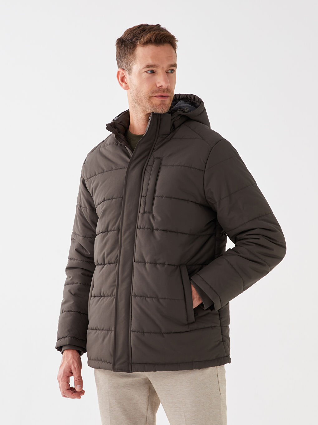 Standard Fit Kapuzenmantel für Herren-1