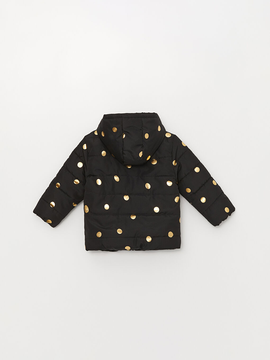 Hooded Long Sleeve Printed Baby Girls' Coat-1