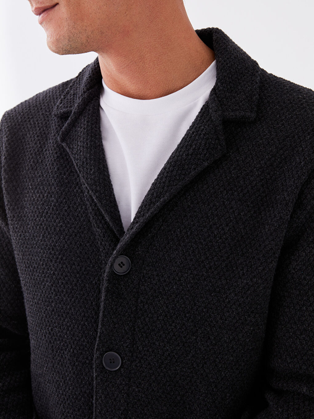 SOUTHBLUE Standard Fit Jacket Neck Men's Knitwear Cardigan -W32089Z8-CWN