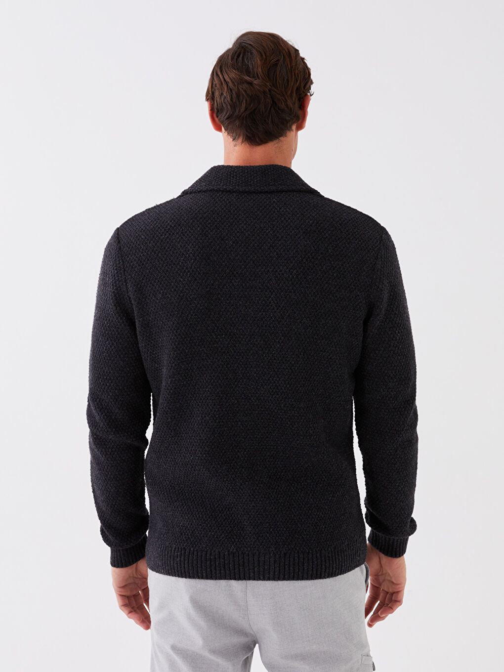 SOUTHBLUE Standard Fit Jacket Neck Men's Knitwear Cardigan -W32089Z8-CWN