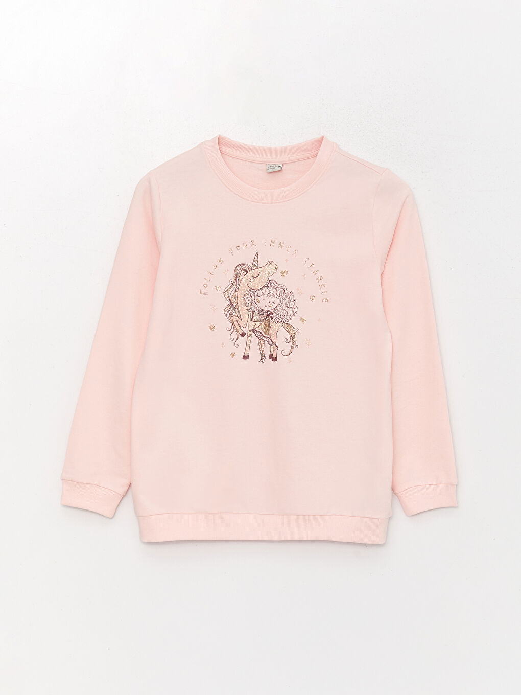 Sweat-shirt à Col Rond Imprimé à Manches Longues pour Filles