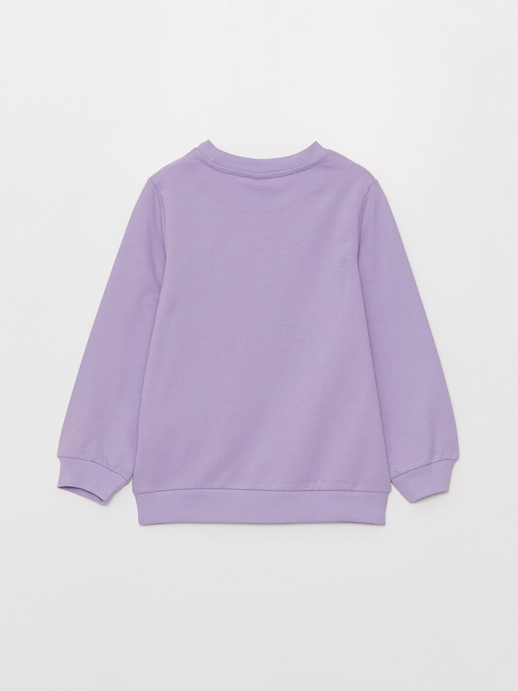 LCW Kids Koyu Lila Bisiklet Yaka Baskılı Uzun Kollu Kız Çocuk Sweatshirt - 2