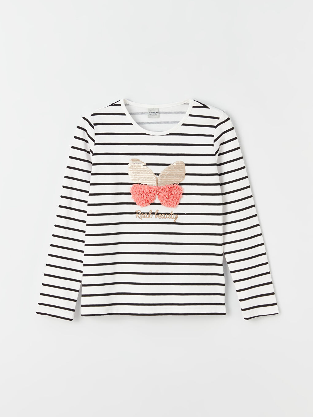 ゆき☺︎‬♥‪☺︎‬‪☺︎‬ LCW Kids Crew Neck Printed Long Sleeve Girl Tricot Sweater