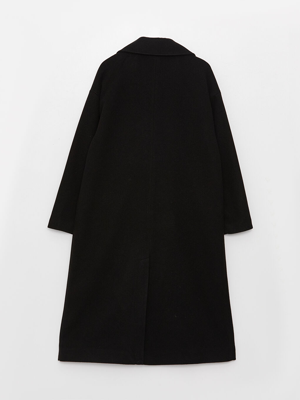 Žena CRNA Kaput od mješavine vune-7