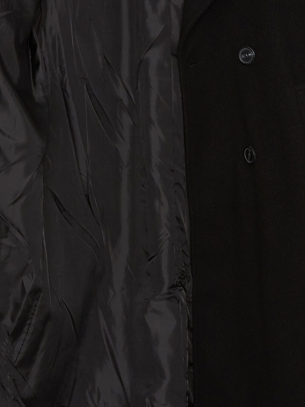 Žena CRNA Kaput od mješavine vune-8