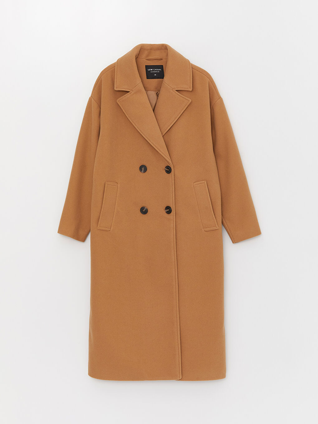 LCW Vision Jackenkragen Gerade Langarm Oversize Damen Cachet-Mantel -W32167Z8-VAH