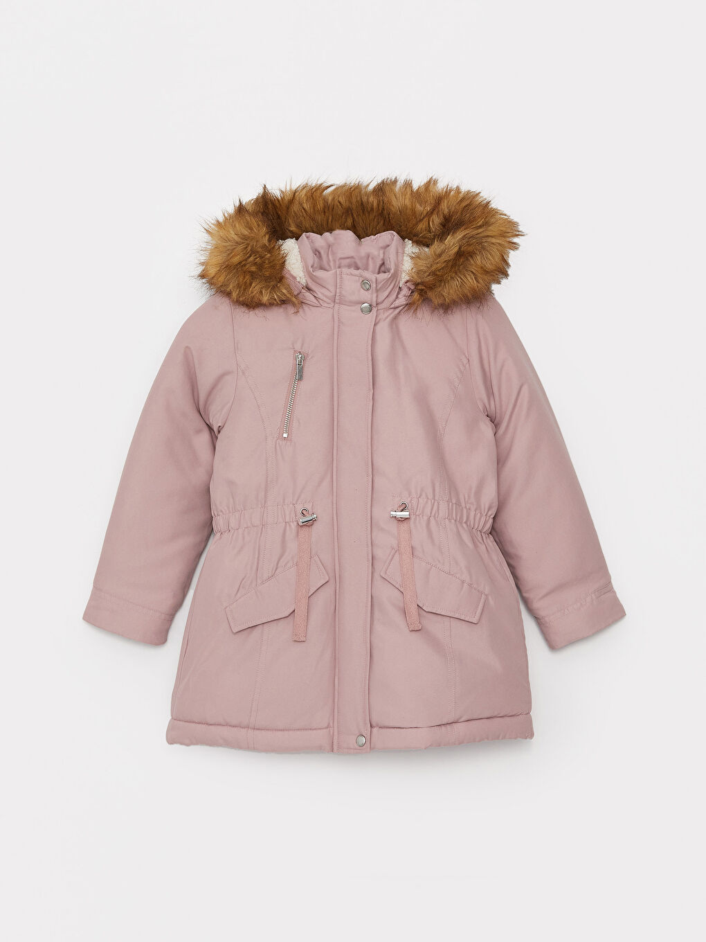 Основно Палто за Момиче с Качулка