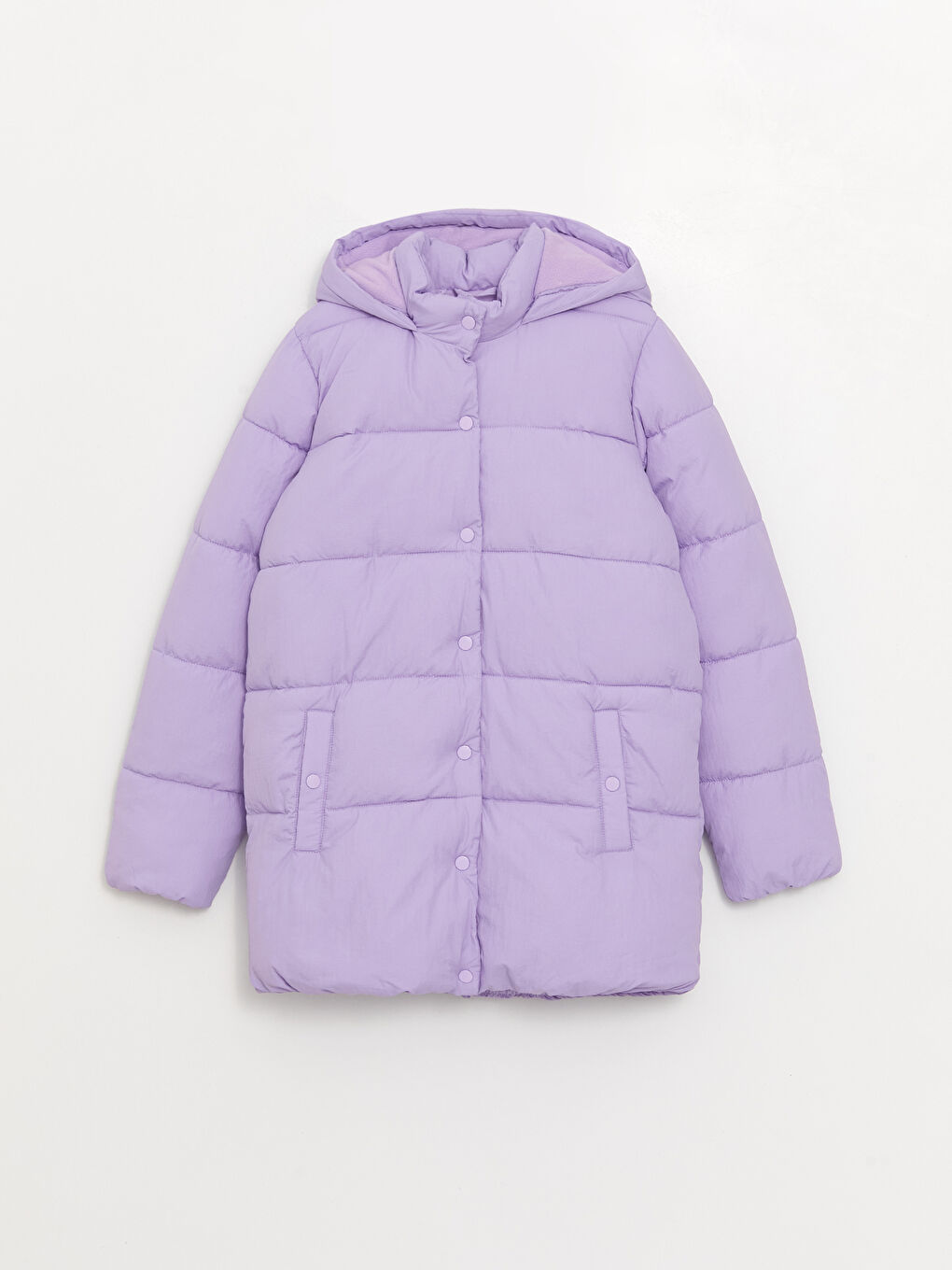 Geacă Matlasată cu Glugă pentru Fete