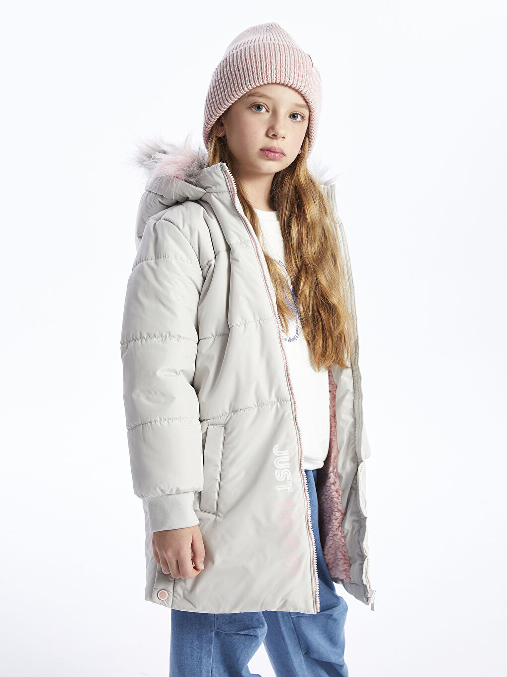 Hooded Girls' Coat-1