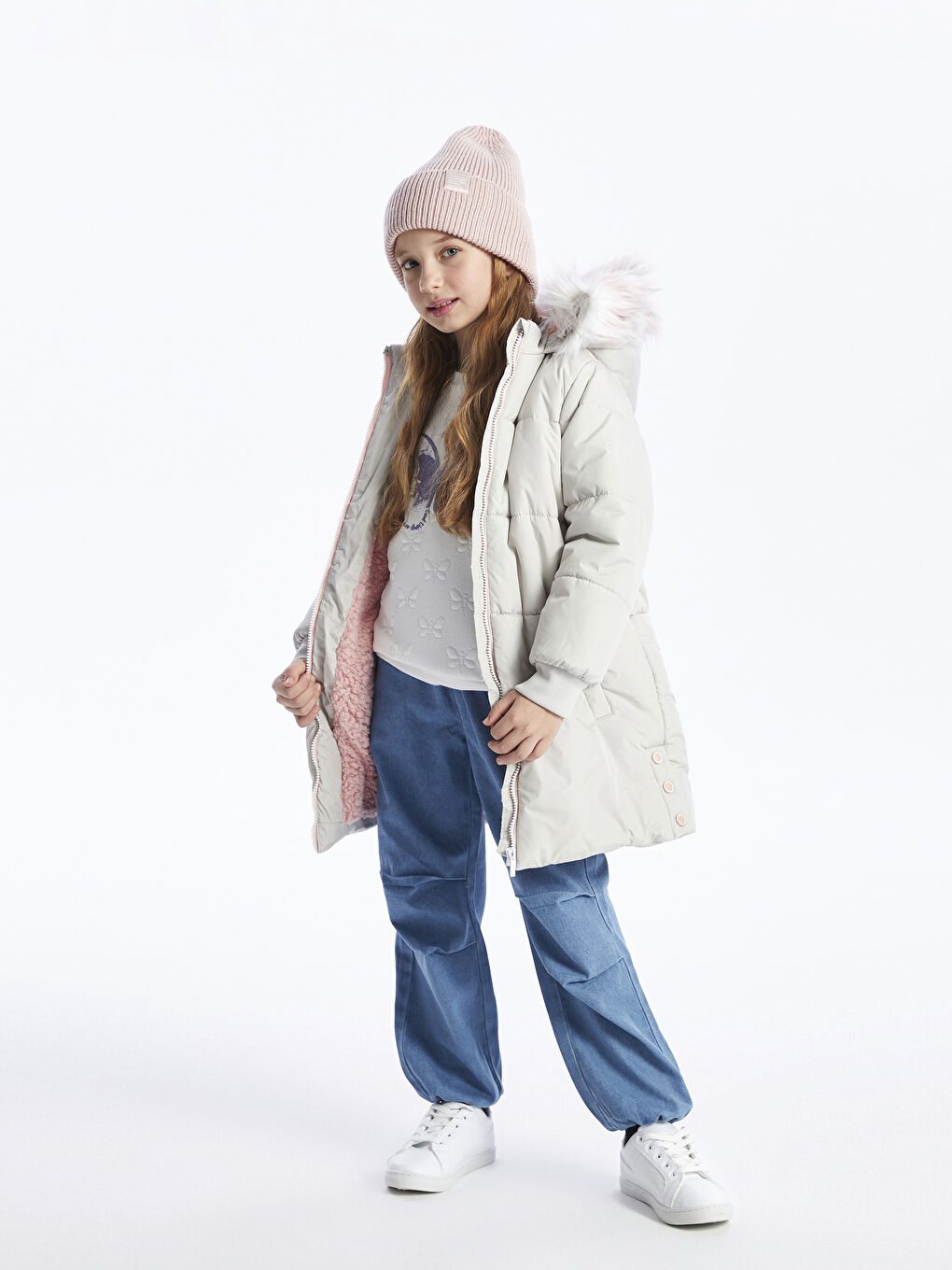Hooded Girls' Coat-2