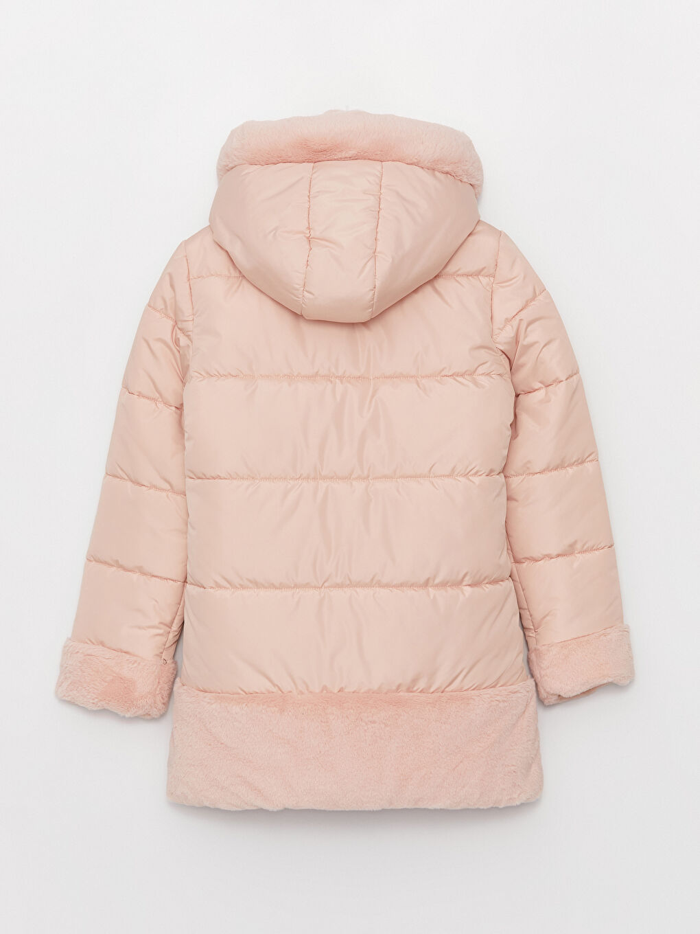 Hooded Printed Girl Coat-4