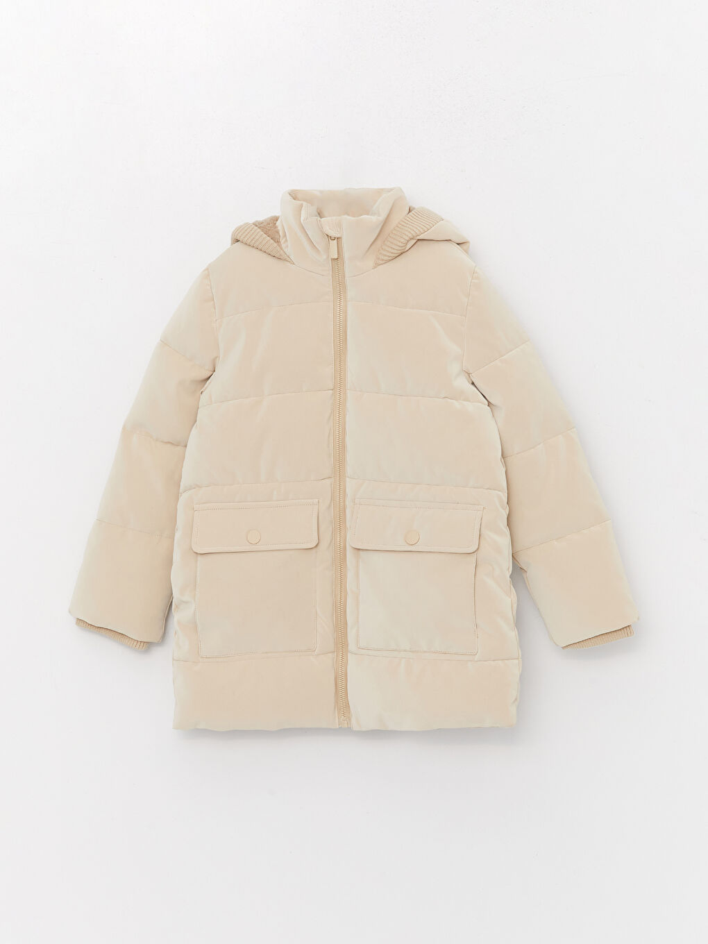Hooded Basic Girl Coat -W32218Z4-G1Y
