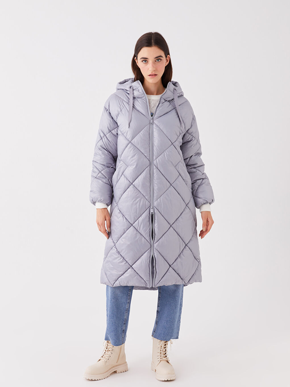 Hooded Quilted Women's Puffer Coat
