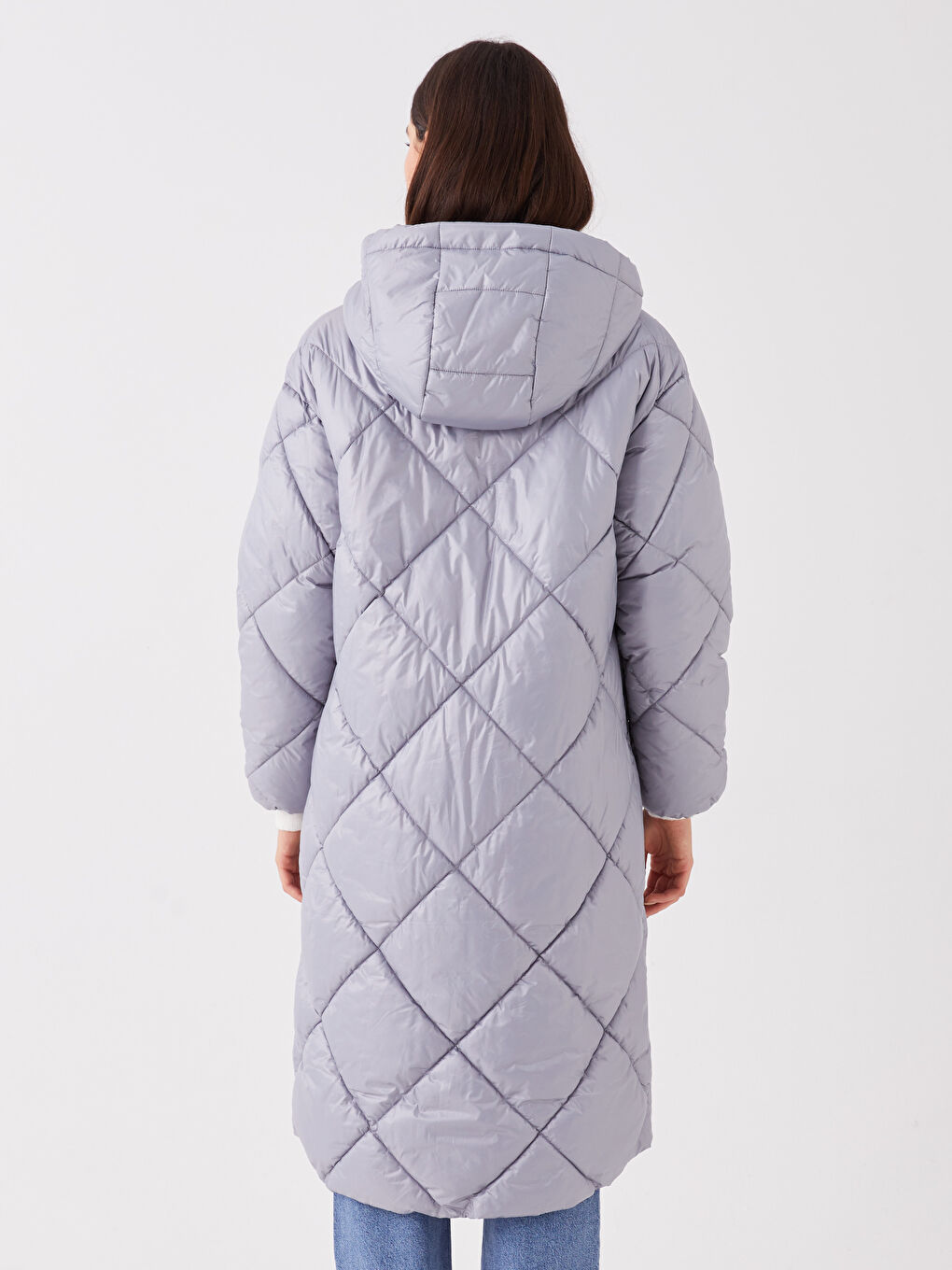 Hooded Quilted Women's Puffer Coat-5