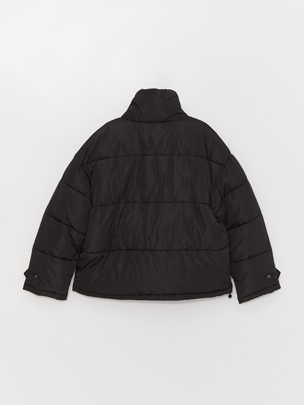 High Collar Plain Oversize Women's Puffer Coat-8