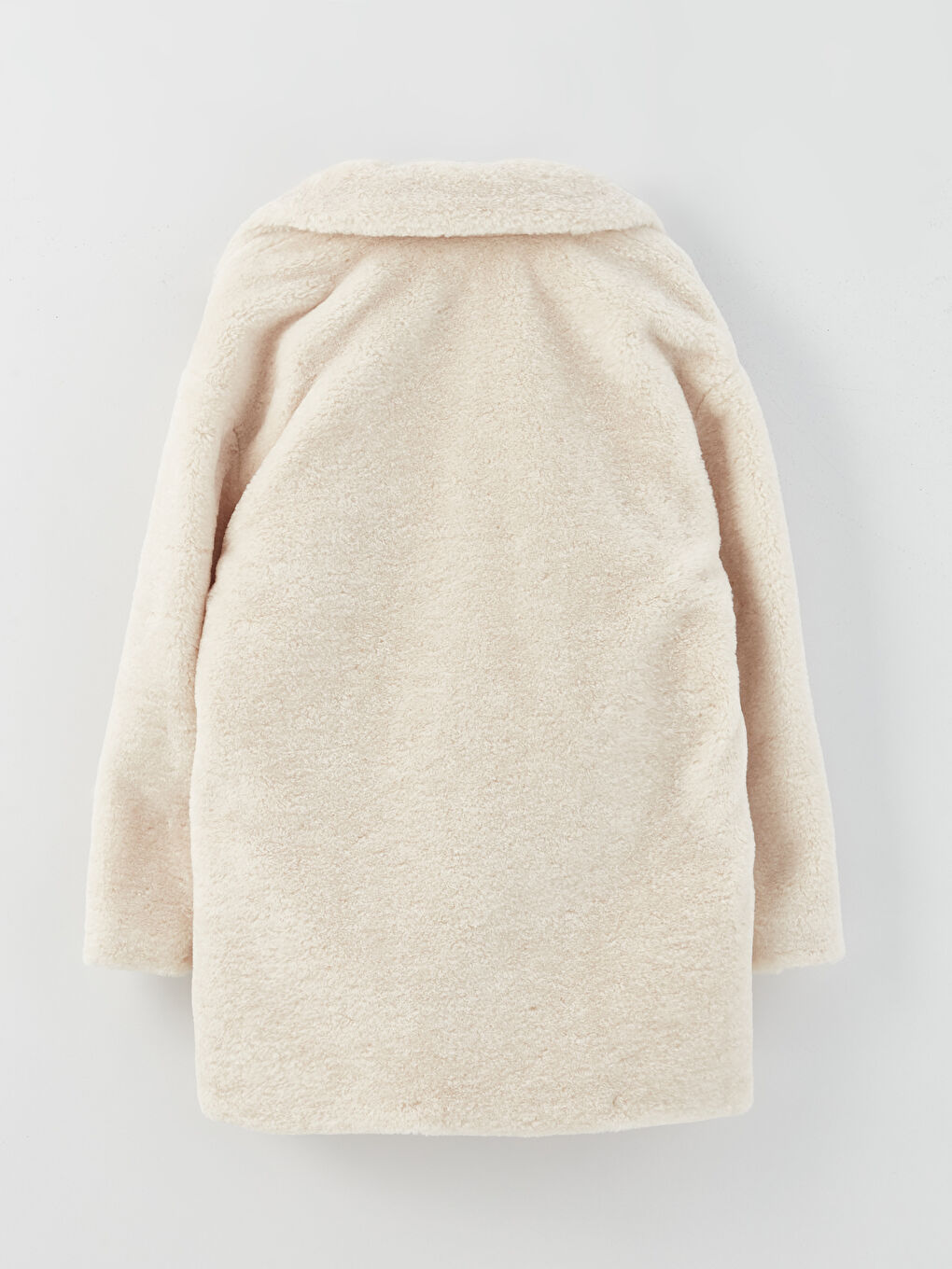 Paltoane de Pluș pentru Femei cu Guler de Cămașă și Mânecă Lungă Drepte-7