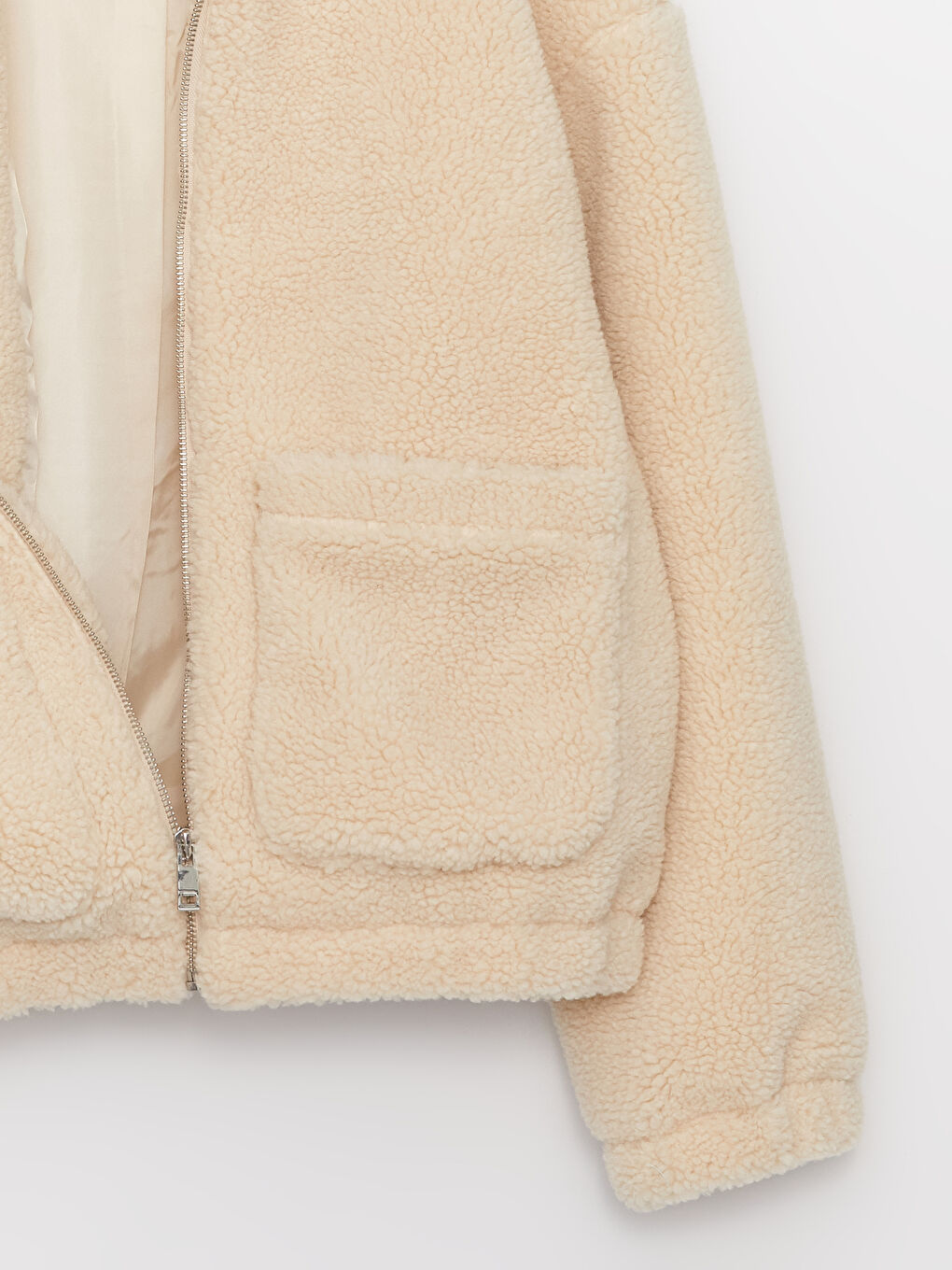 Uspravna Kragna Ravni Dugi Rukav Ženski Plišani Kaput-8