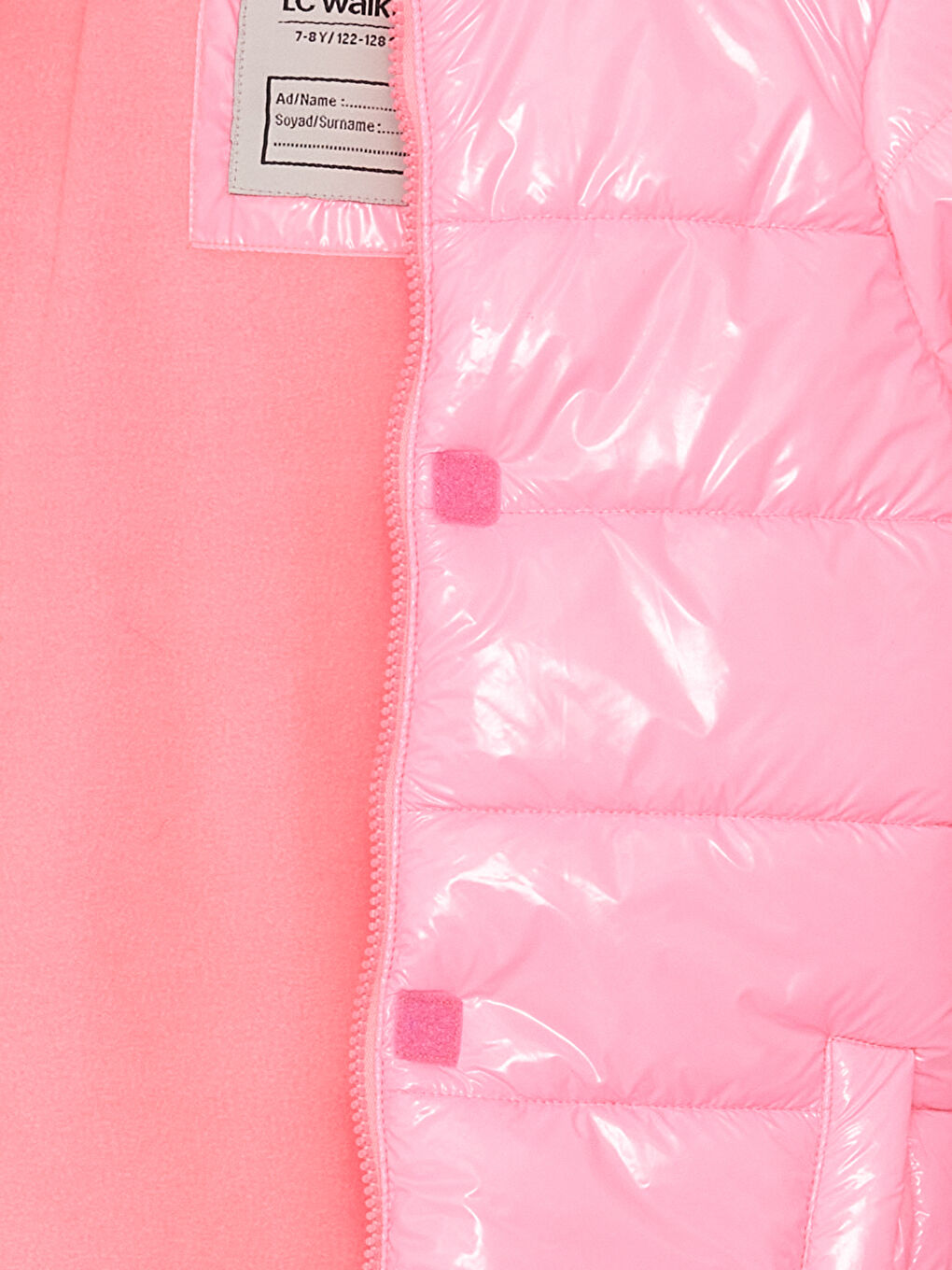 Pembe Kapüşonlu Kız Çocuk Şişme Mont-4