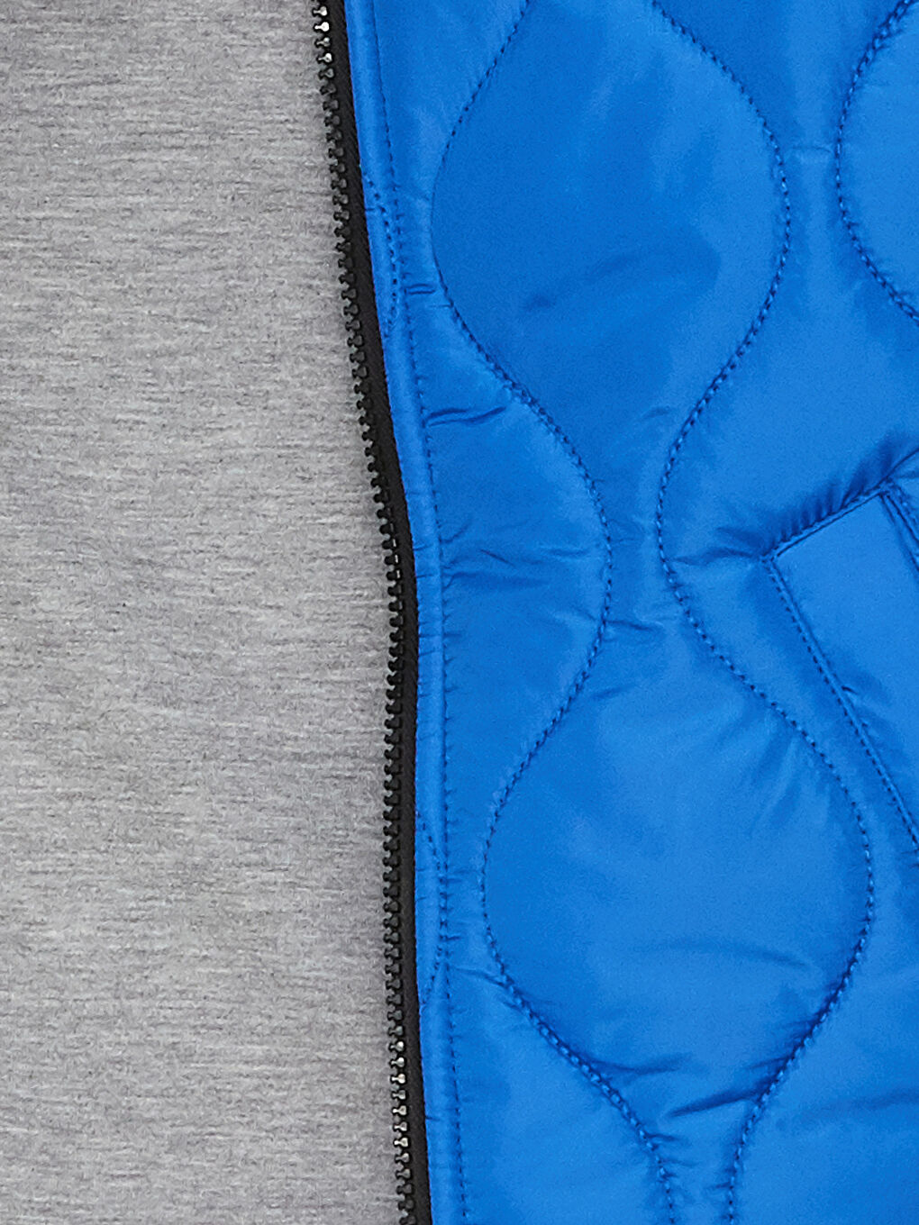 Mavi Kolej Yaka Kendinden Desenli Erkek Çocuk Yelek-5