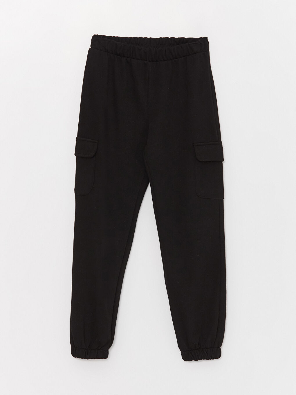 Elasticated Waist Basic Girls' Cargo Sweatpants-2