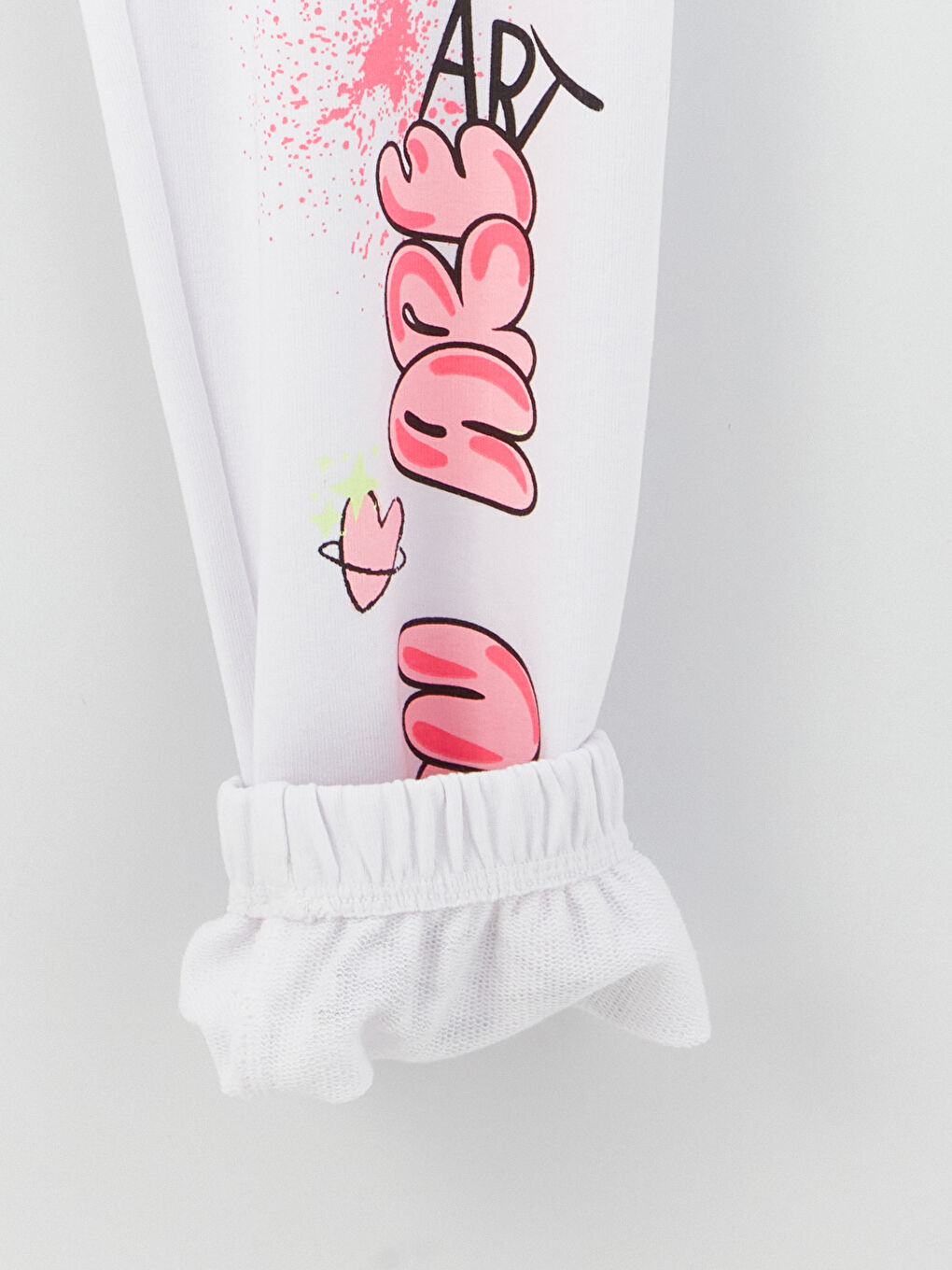 Elastic Waist Printed Girl Jogger Sweatpants-5