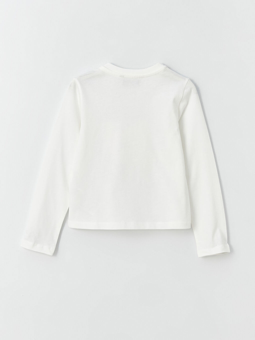 Футболка з круглим вирізом горловини, з принтом, довгий рукав, для дівчаток-3