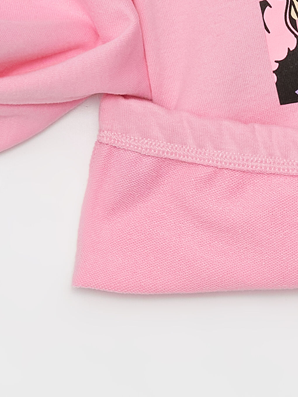 LCW Kids Pembe Bisiklet Yaka Baskılı Uzun Kollu Kız Çocuk Sweatshirt - 5