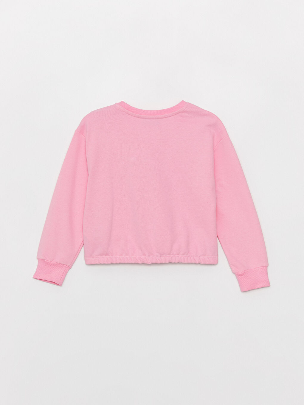 LCW Kids Pembe Bisiklet Yaka Baskılı Uzun Kollu Kız Çocuk Sweatshirt - 6