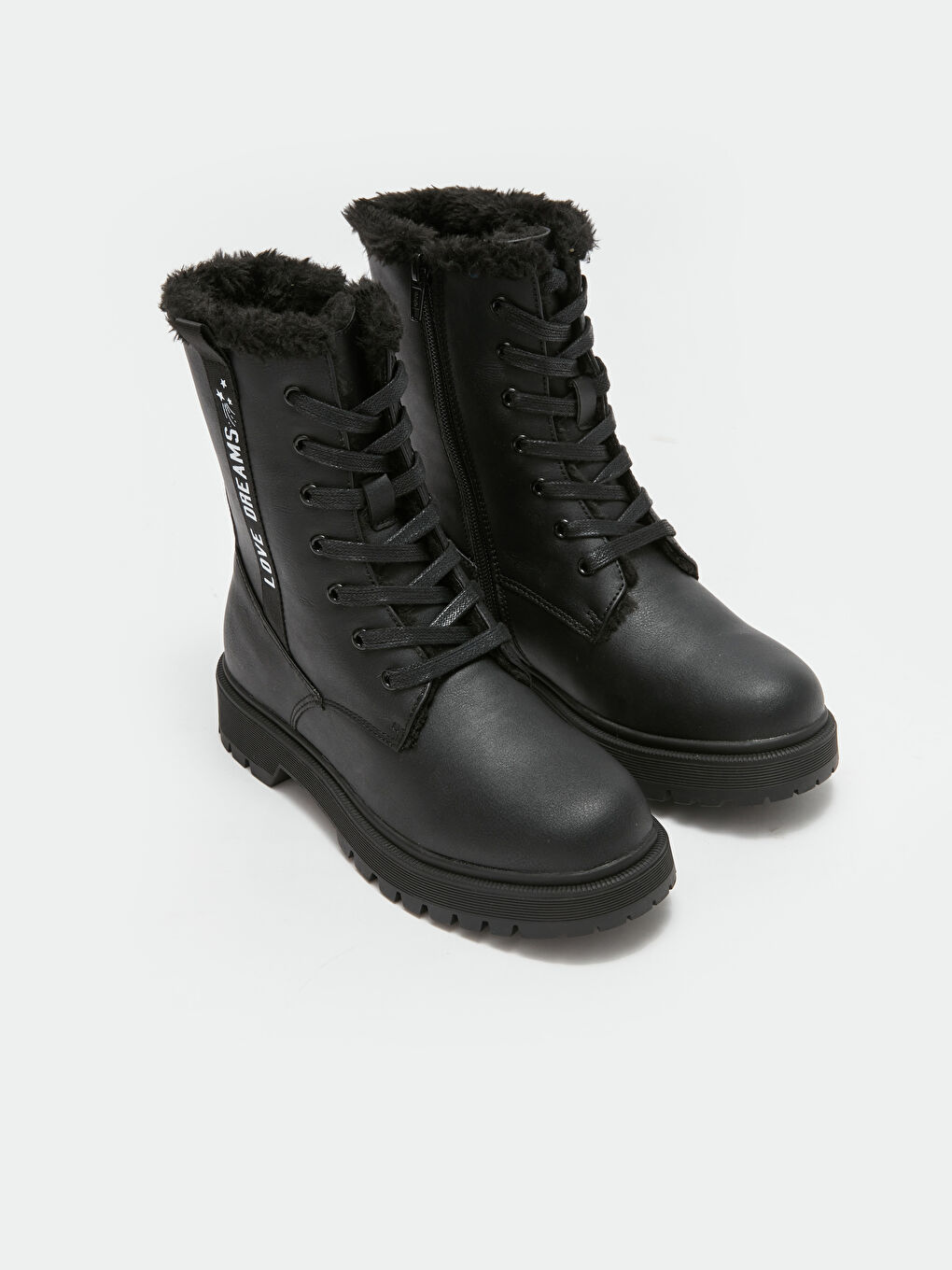 LCW STEPS Leather Look Lace-Up Girl's Boot -W32343Z4-HUC