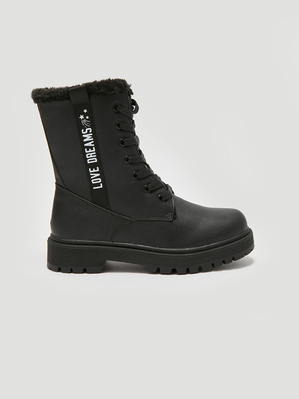 LCW STEPS Leather Look Lace-Up Girl's Boot -W32343Z4-HUC