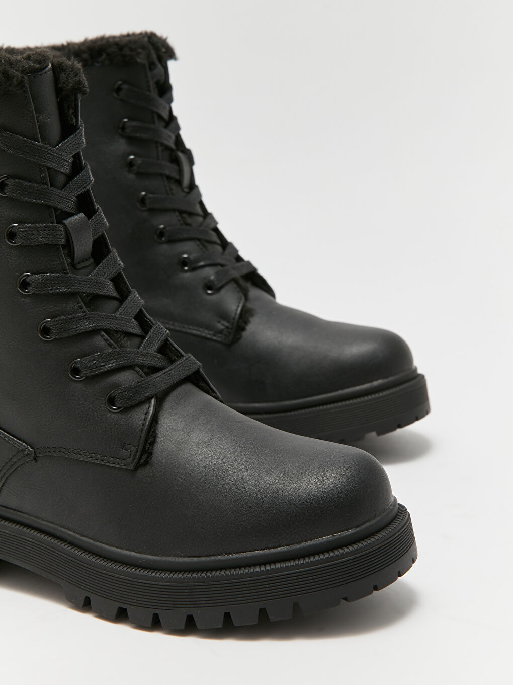 LCW STEPS Leather Look Lace-Up Girl's Boot -W32343Z4-HUC