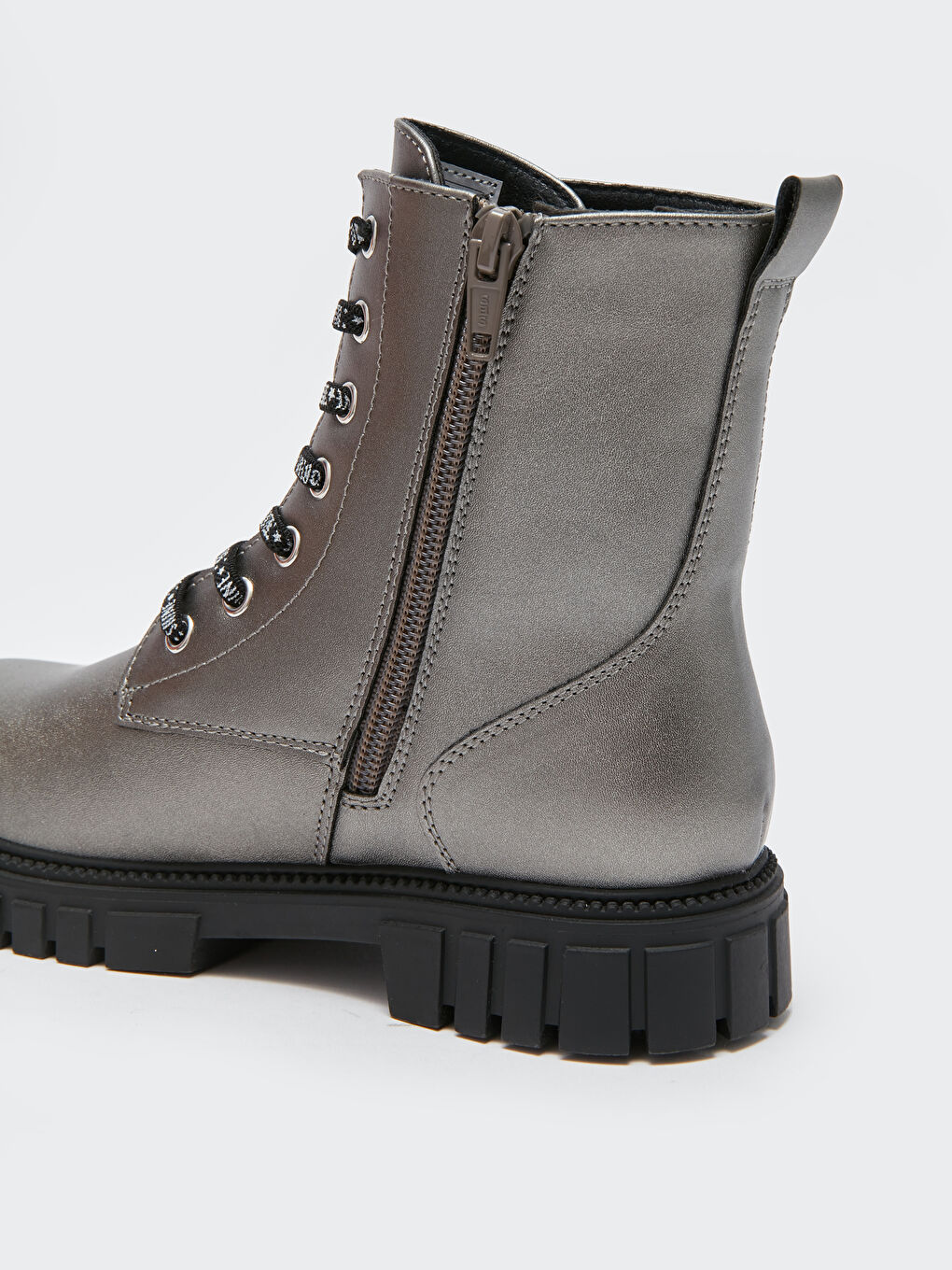 Блестящие ботинки из искусственной кожи для девочек-5