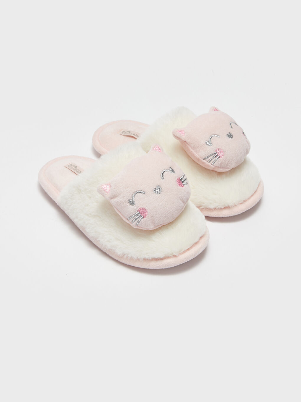 Baskılı Pelüş Kız Çocuk Ev Terliği