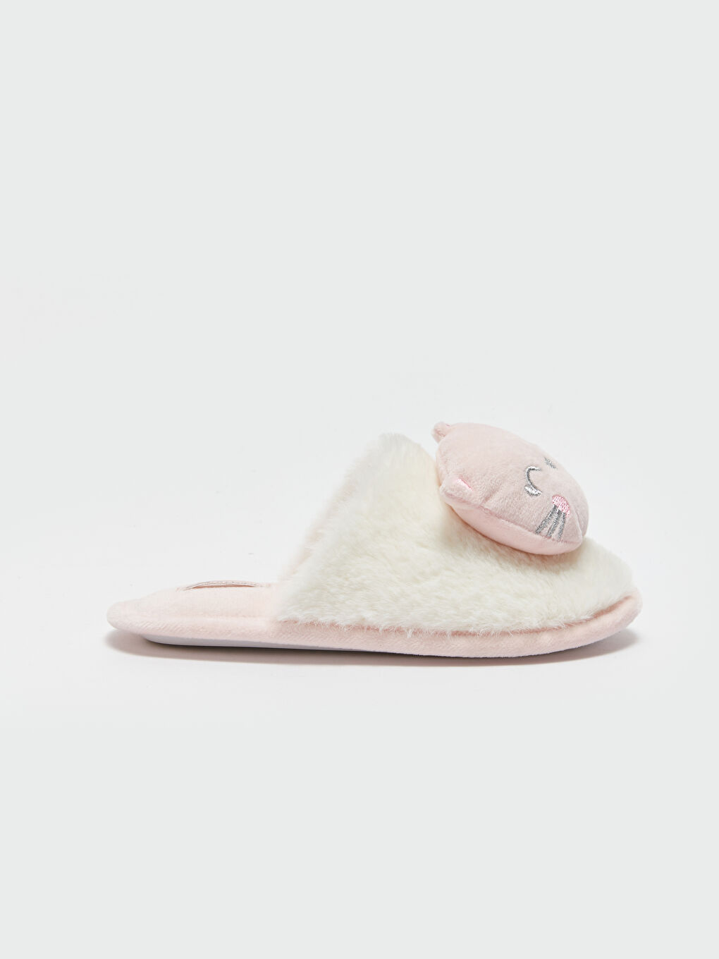 Baskılı Pelüş Kız Çocuk Ev Terliği-1