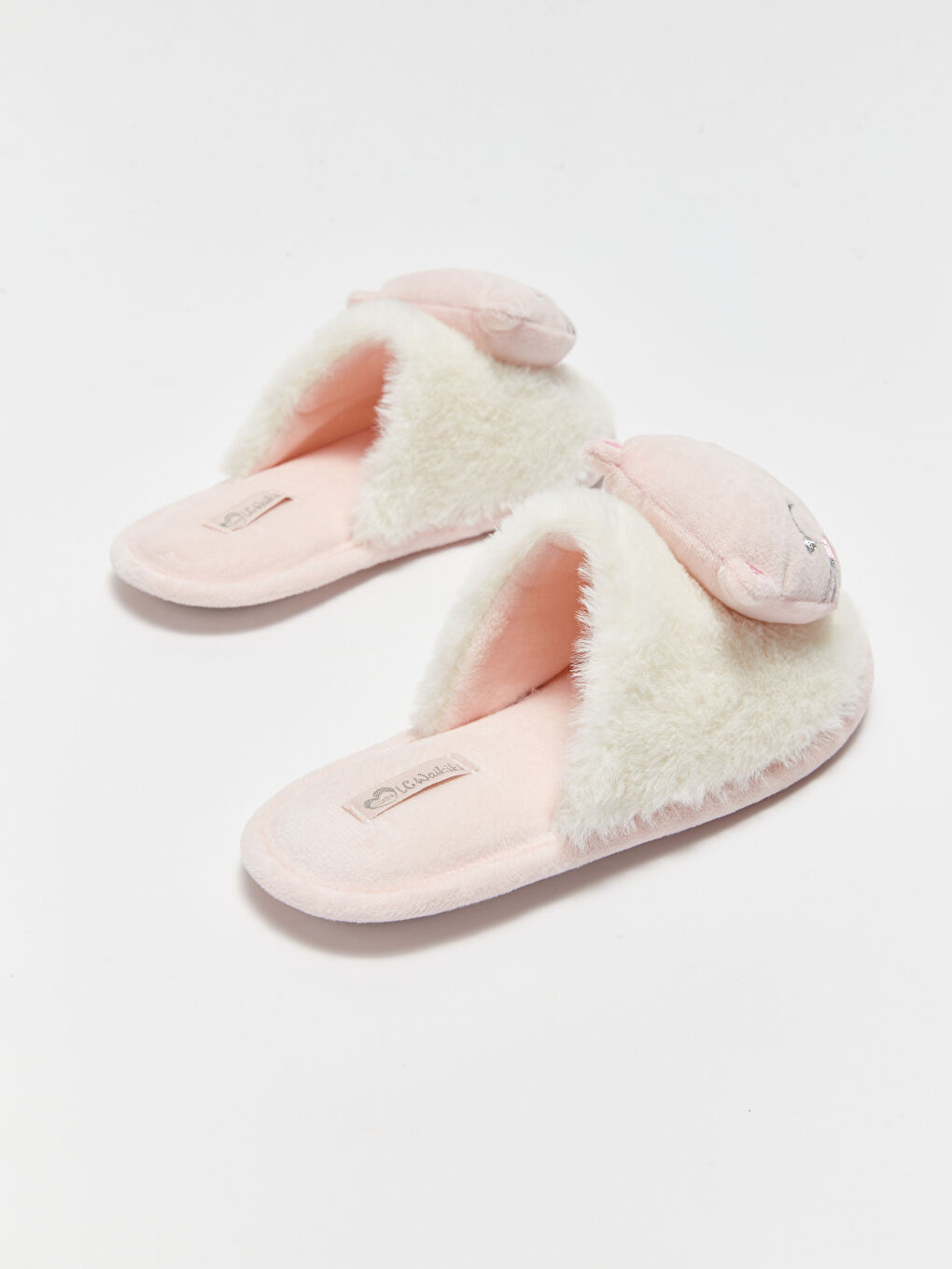 Baskılı Pelüş Kız Çocuk Ev Terliği-4