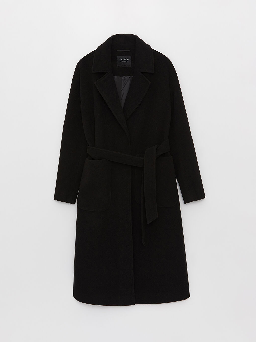 بالطو ياقة القميص كم طويل للسيدات كاشيه-6