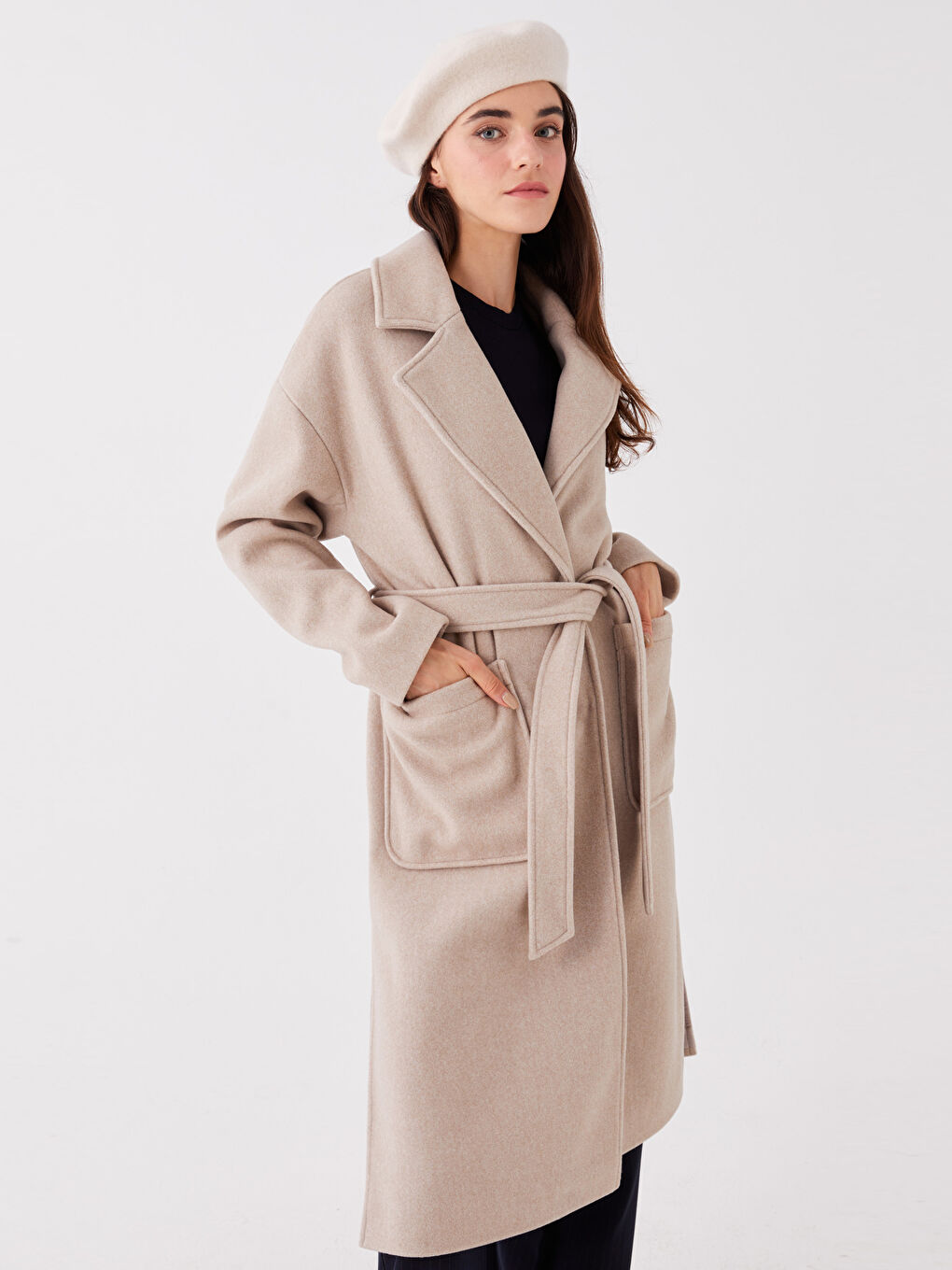 Shirt Neck Regular Long Sleeve Women's Cachet Coat