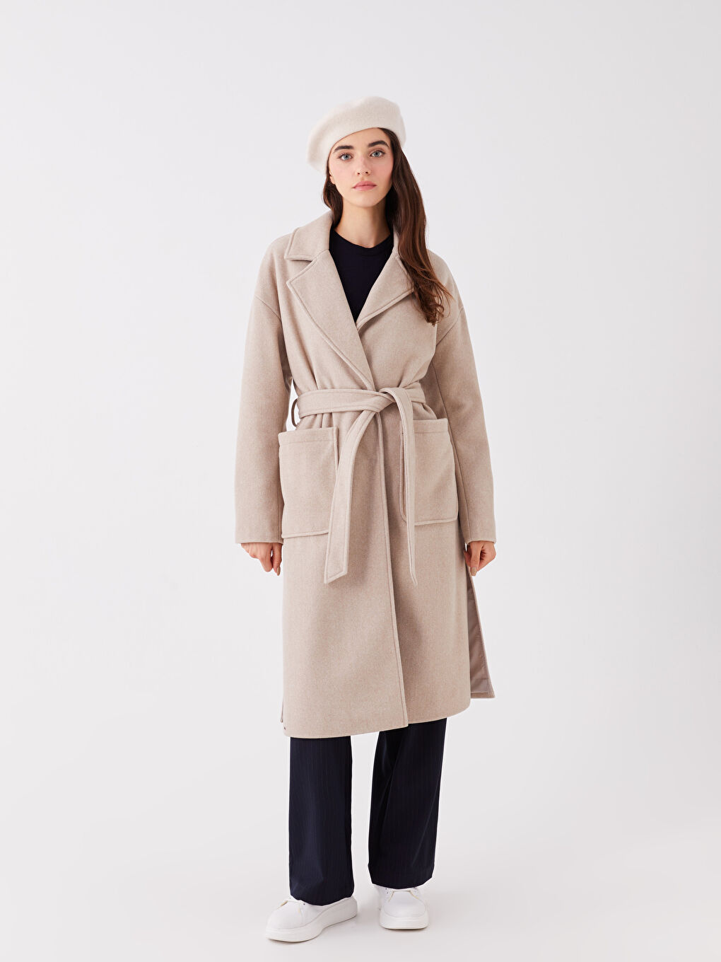 Shirt Neck Regular Long Sleeve Women's Cachet Coat-2