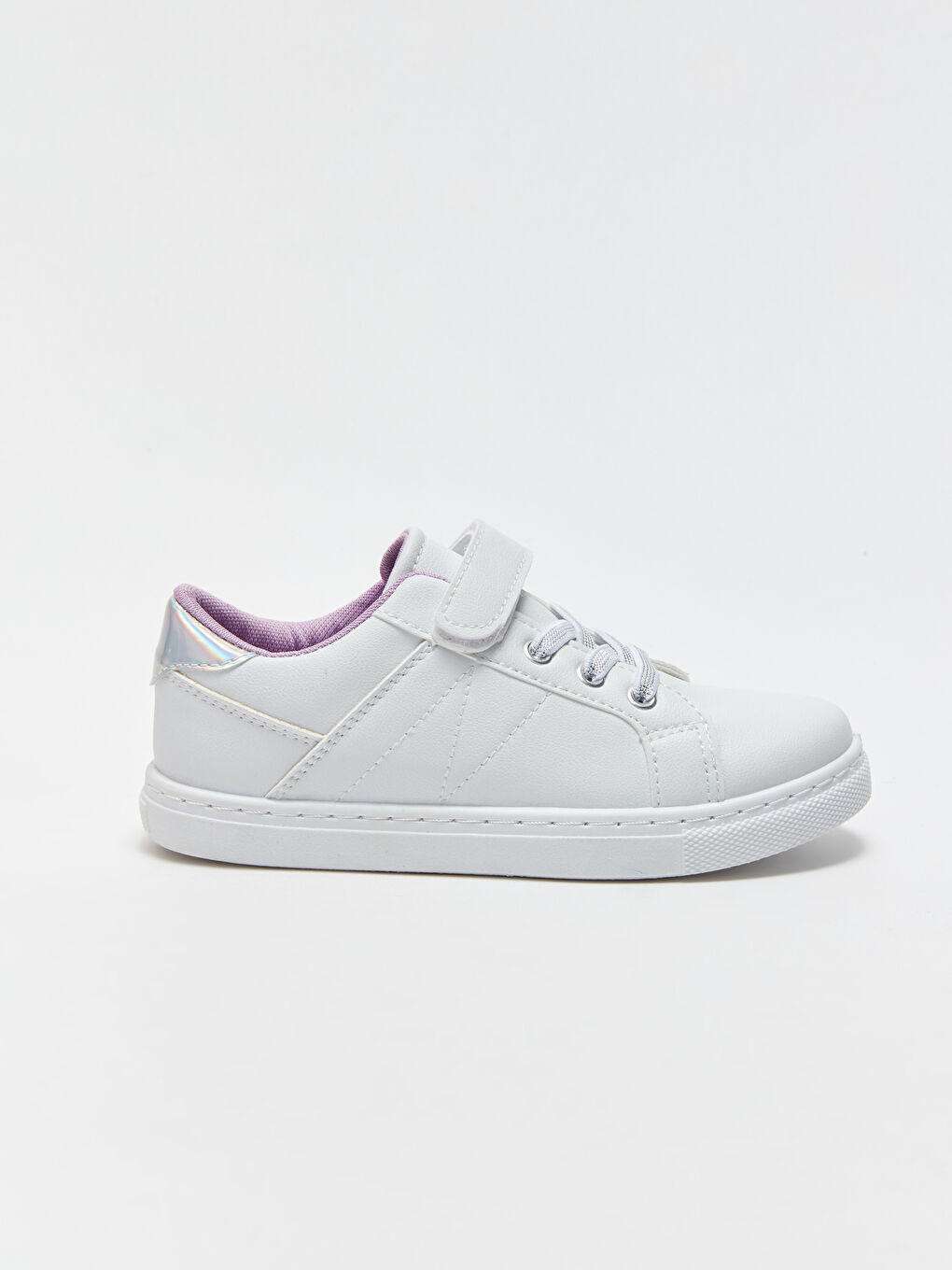 Lace-Up and Hook-and-Loop Girls' Sneakers-1