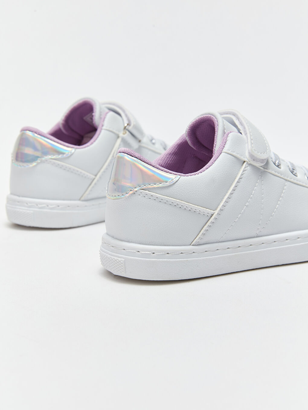 Lace-Up and Hook-and-Loop Girls' Sneakers-4