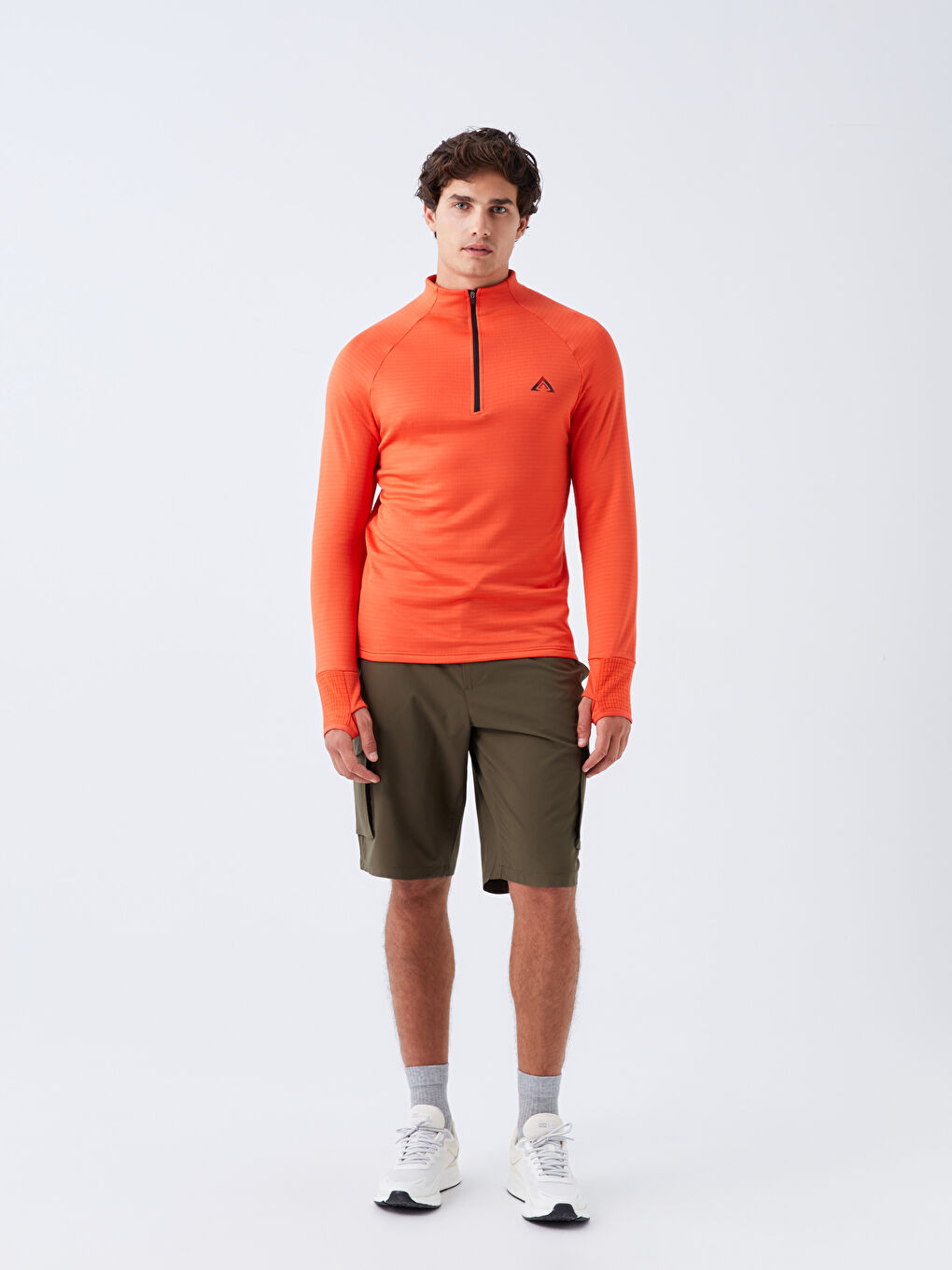 Xside Active Majica sa uspravnom kragnom i dugim rukavima - Sportska majica za muškarce -W32406Z8-RDV