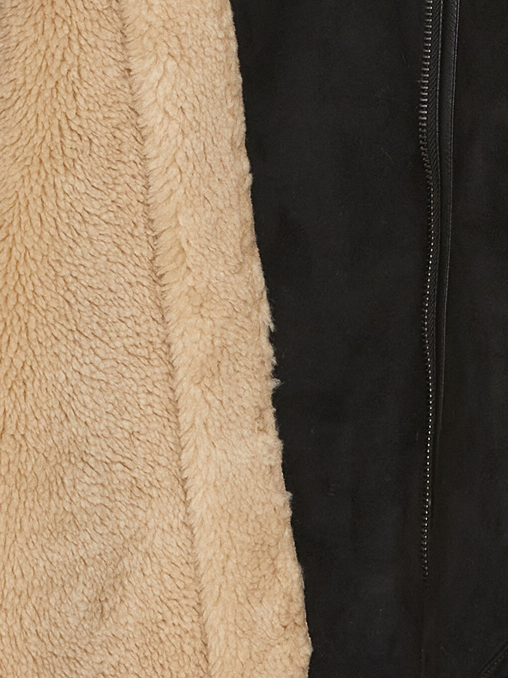 LCW Vision Biker Neck Women's Faux Suede Coat -W32434Z8-CVL