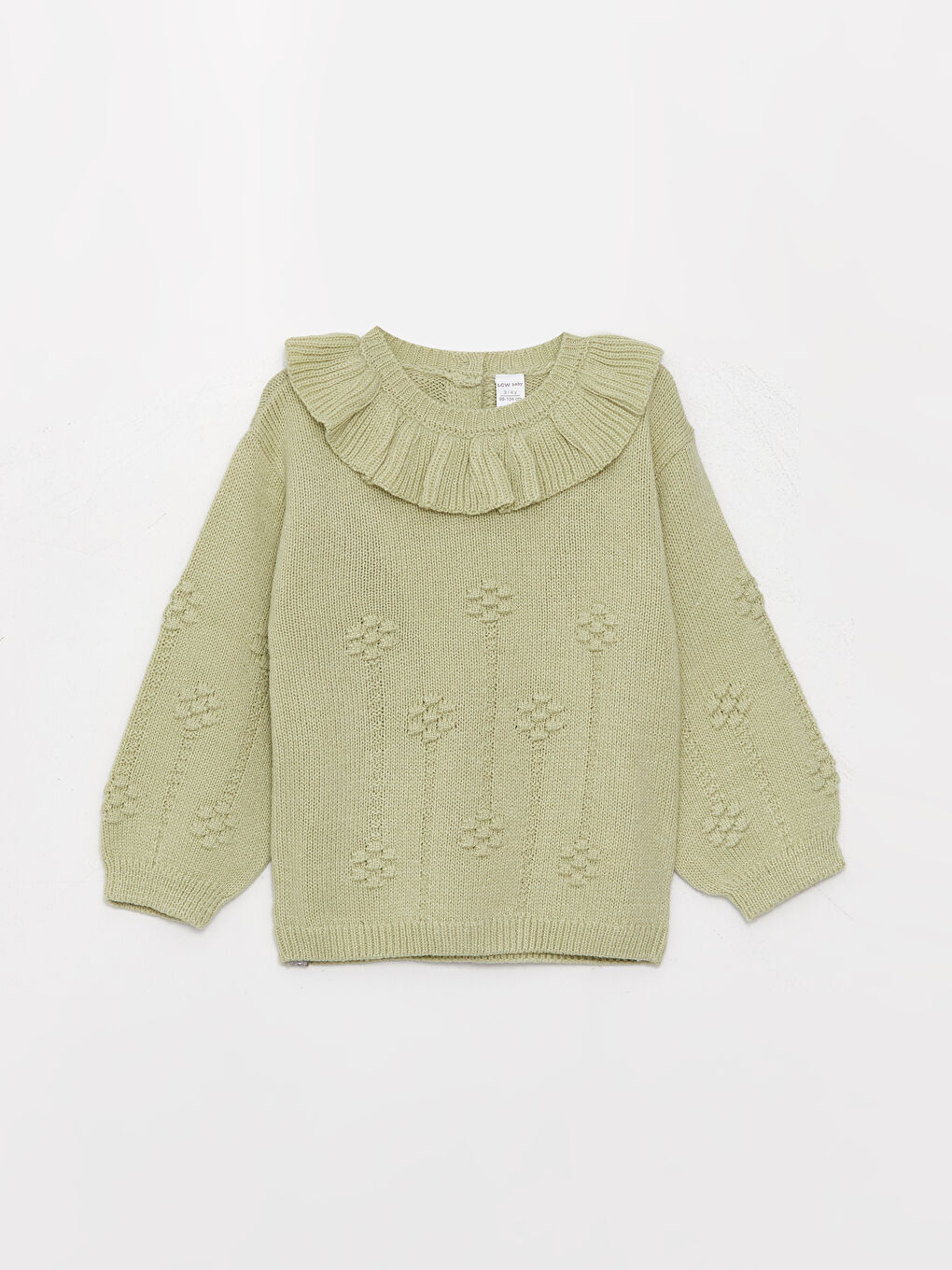 Свитер из трикотажа с узором и круглым вырезом для малышки