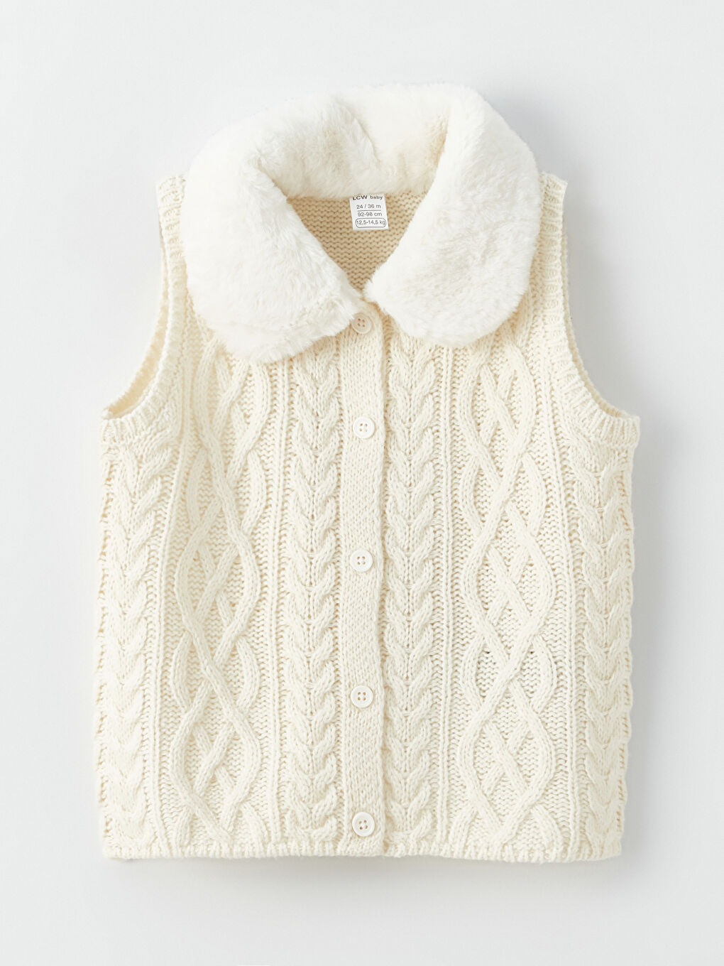 LCW baby Self-Patterned Baby Girl Knit Vest -W32447Z1-V4G