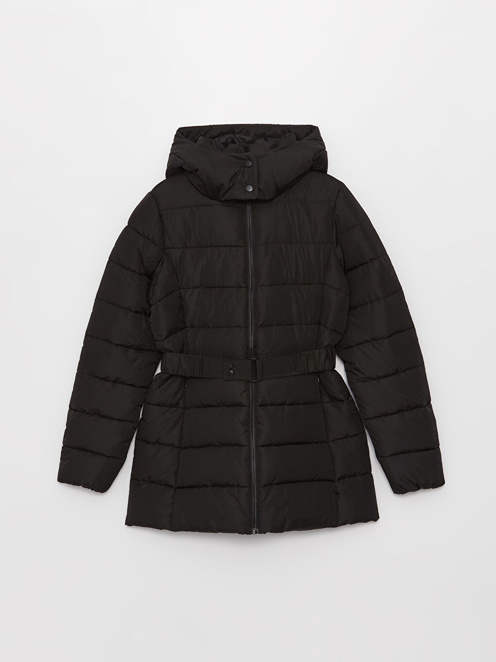 Žena CRNA Puffer jakna/napuhana deblja jakna-6