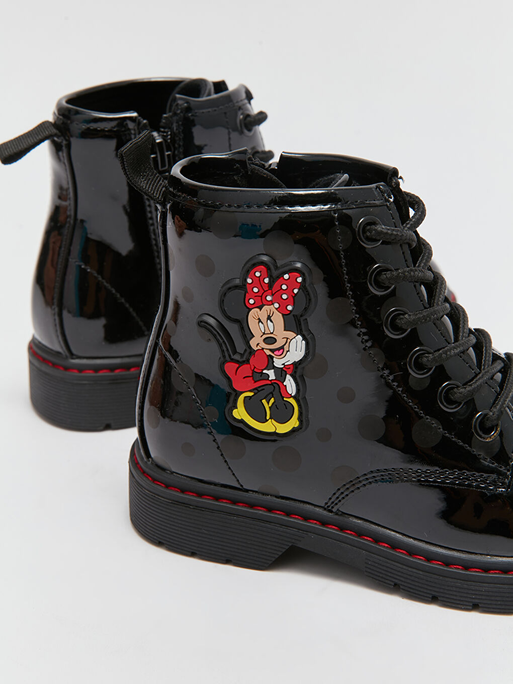 Minnie Mouse Printed Lace-Up and Zipper Girls' Boots-5
