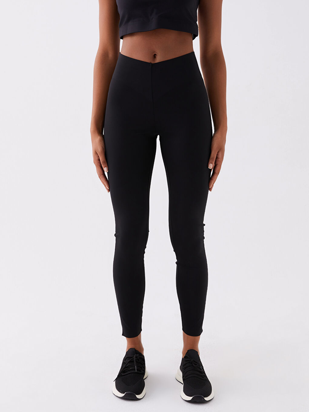 ليجن رياضي مستقيم إنترلوك بخصر مرن للسيدات-3